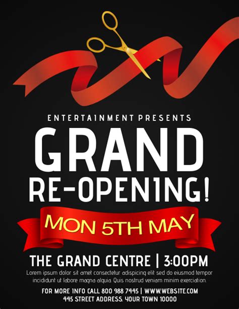 Copy Of Grand Re Opening Postermywall