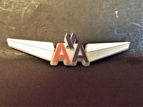 Vintage American Airlines Plastic Wing Flight Pin Etsy