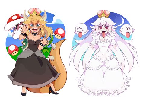 Bowsette And Booette By Ghostycalico On Deviantart