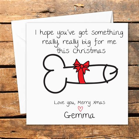 Personalised Handmade Christmas Card Season Greetings Funny Joke Adult