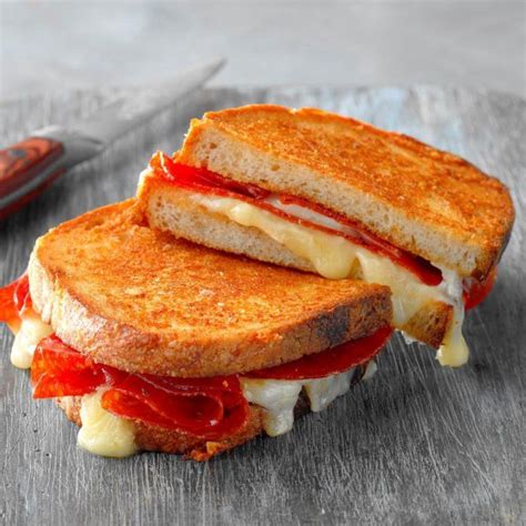 Grilled Cheese And Pepperoni Sandwich Recipe Taste Of Home Pepperoni