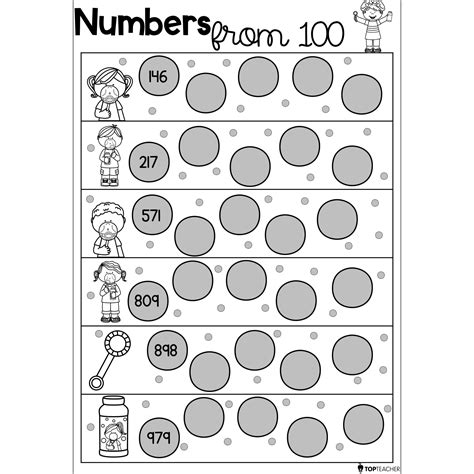 Numbers To 100 Worksheets