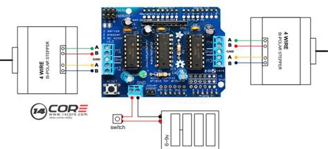 Wiring L293d Unomega Shield With Stepper Motor