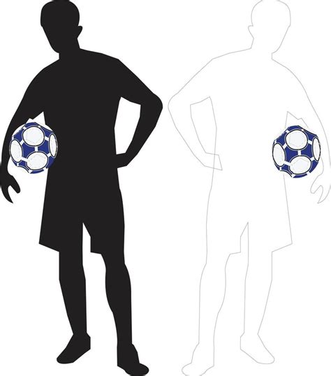 Black Amateur Man Playing Football 11395668 Vector Art At Vecteezy