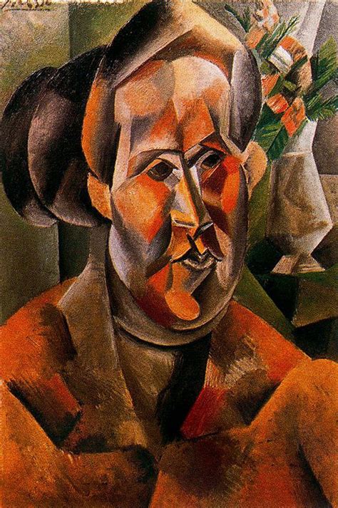 Bust Of Woman With Flowers C1909 Pablo Picasso