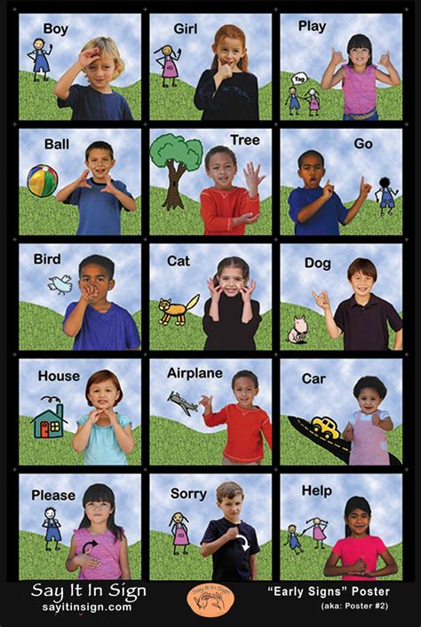 Early Signs Asl Lenticular Poster Assistive Technology Unlimited