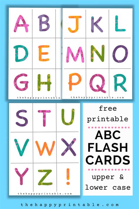 Alphabet Flashcards Uppercase Lowercase And Punctuation The Happy All