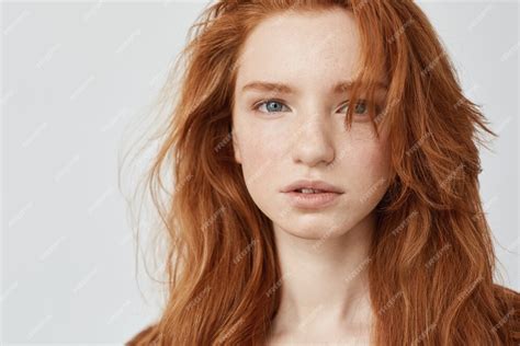 Free Photo Close Up Of Beautiful Natural Redhead Model
