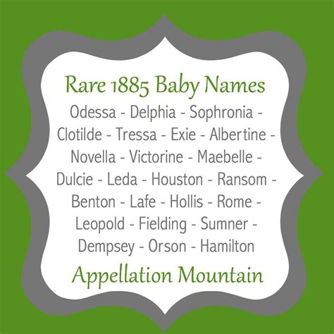 Best Of The Baby Name Lists 2017 Appellation Mountain