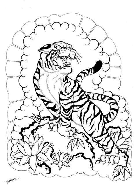 Tiger Line Drawing At Getdrawings Free Download