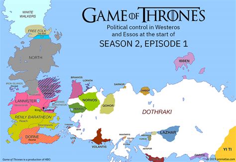 Don't sad for ''70% rule'. Game of Thrones Mapped by Season | Omniatlas