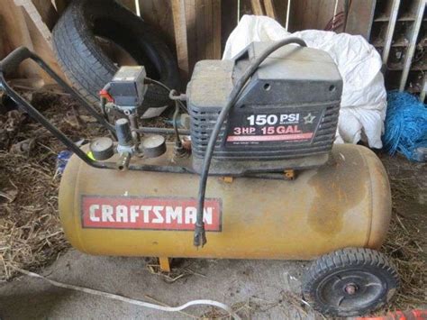 Craftsman 15 Gallon Compressor Pumps Lambrecht Auction Inc