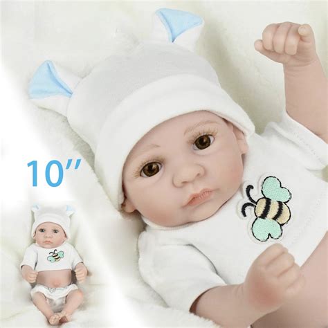 10 Inch Reborn Newborn Baby Realike Doll Handmade Lifelike Silicone
