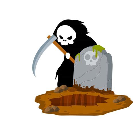 130 Grim Reaper Spooky Tombstone Cartoon Stock Photos Pictures