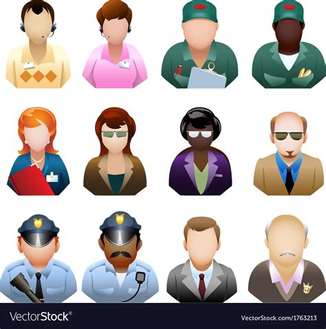 Corporation people icon set Royalty Free Vector Image