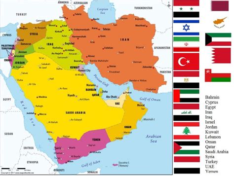 List Of Countries In Middle East