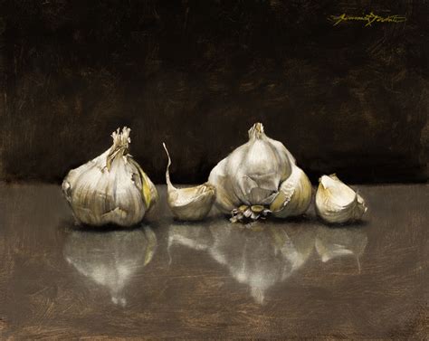 Garlic Oil On Canvas Artist Jeremiah J White