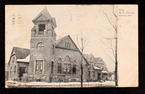 Linton First M E Church Methodist Carte Postale Ancienne Et Vue