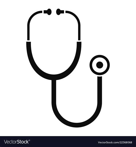 Stethoscope Icon Simple Style Royalty Free Vector Image