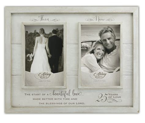 Picture Frame Then And Now 25th Anniversary Frame Anniversary Frame