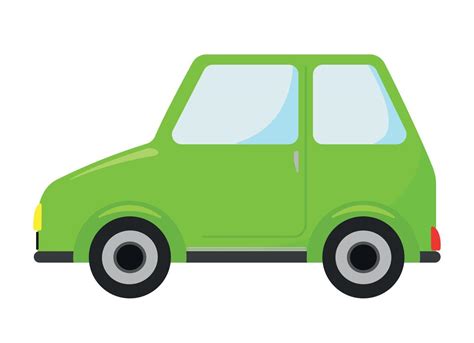 Green Car Icon Clipart In Animated Cartoon Png Flat Vector Vector Art At Vecteezy