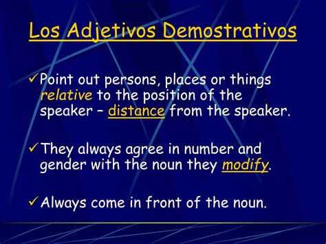 Ppt Los Adjetivos Demostrativos Powerpoint Presentation Free Download Id631321