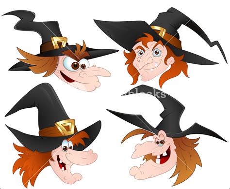 Cartoon Witch Faces Vectors Royalty Free Stock Image Storyblocks
