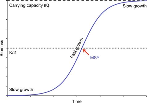 The Logistic Sigmoid Curve Of Population Growth Over Time The