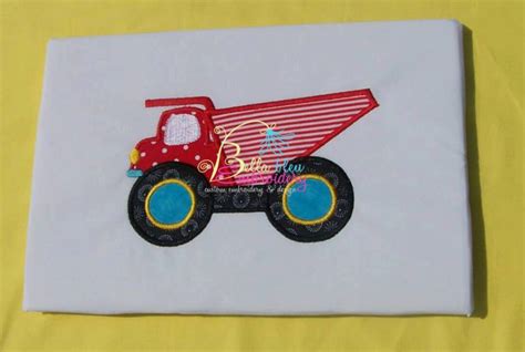 Boy Dump Truck Applique Machine Embroidery Design Etsy