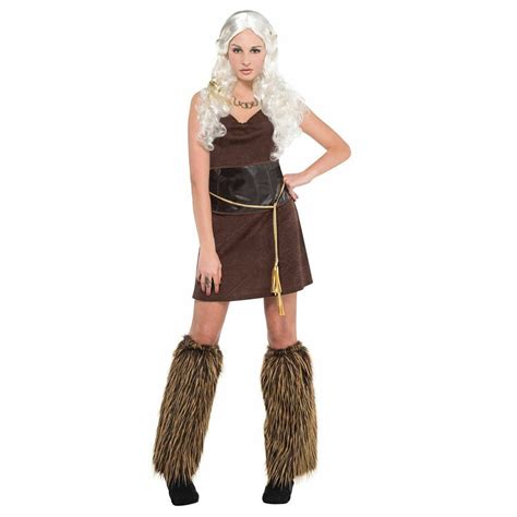 Ladies Viking Warrior Princess Costume Fancy Dress Medieval Barbarian