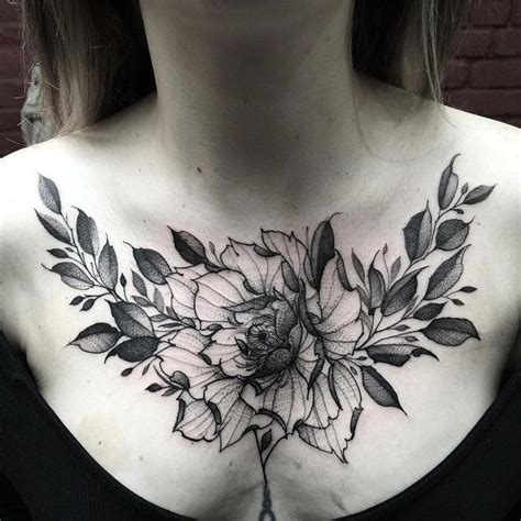 100 Nice And Creative Chest Tattoo Ideas Art And Design Tattoos For Women Flowers Chest