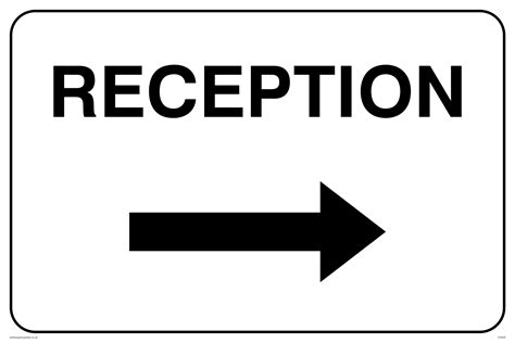 Reception Arrow Right From Safety Sign Supplies