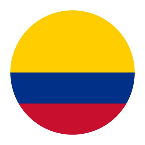 Colombia Flat Rounded Flag With Transparent Background 16328874 Png