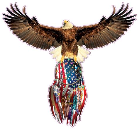 Eagle Dream Catcher American Flag Decal Nostalgia Decals Patriotic