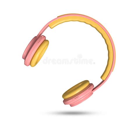 Headphone Earphone 3d Icon Audio Headset With Pink Accents 3d