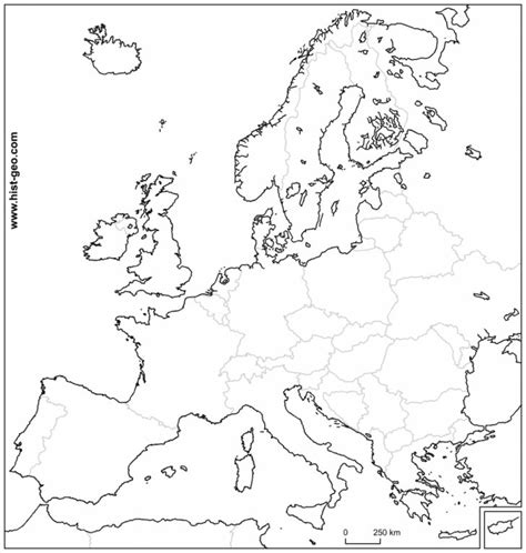 Collection Of Blank Outline Maps Of Europe Throughout Europe Political