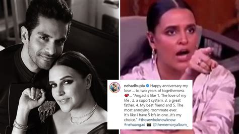 Neha Dhupia Refers To Its Her Choice Controversy While Wishing Angad
