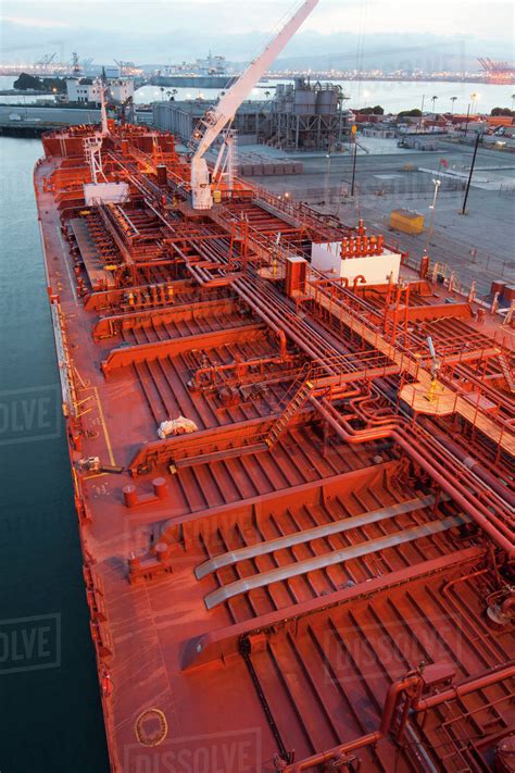 Find out recommended best vessel deals and use our professional services. High angle view of deck piping on oil tanker ship - Stock ...
