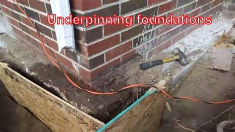 Underpinning Foundations Diy Underpinning Footings Method To