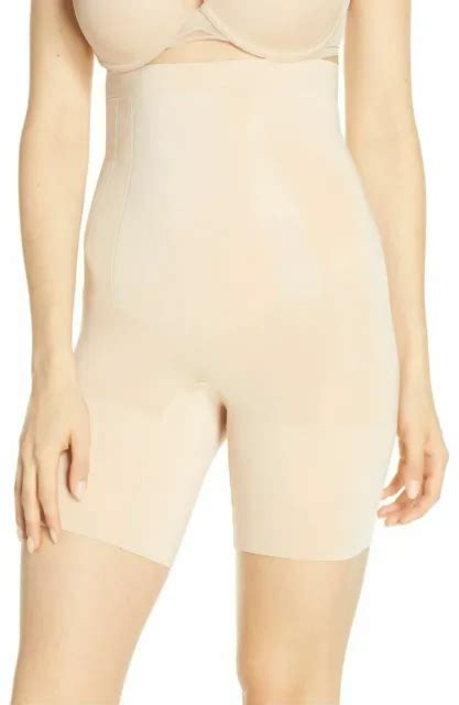 SPANX SS1915 ONCORE High Waisted Mid Thigh Shaper Short Bodysuit Nude