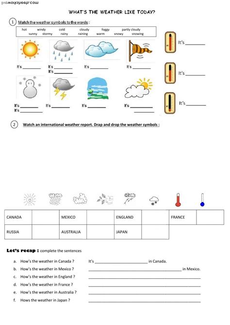The Weather Interactive And Downloadable Worksheet You Can Do The