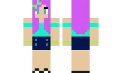 minecraft skin Cute-Girl-Purple-Hair | Minecraft skins, Minecraft, Minecraft skins cute girl