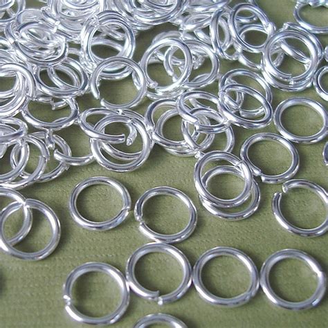 100pcs Jumprings Sterling Silver Plated Od 7mm 18ga Etsy