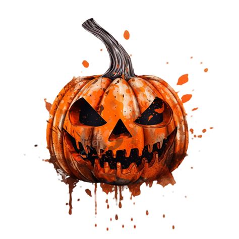 Gambar Hantu Jack O Lantern Tunggal Halloween Menghadapi Kartun Lucu
