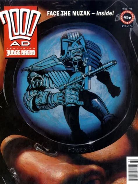 2000 AD FEATURING Judge Dredd Comic Prog 748 14 9 1991 6 99