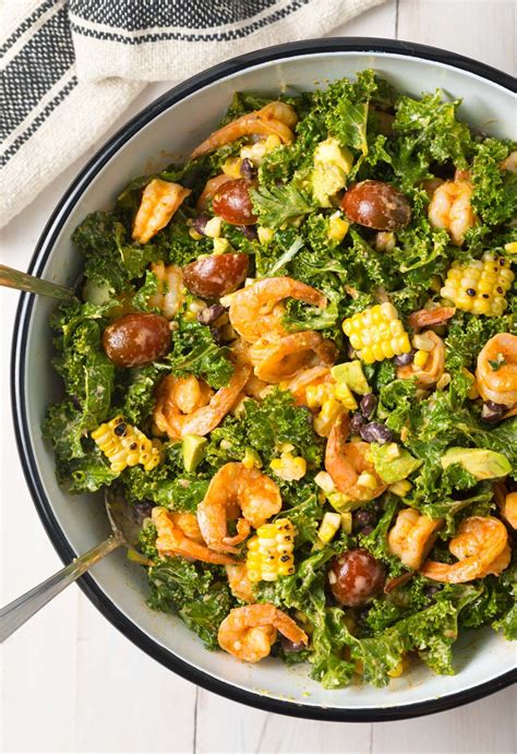 Mexican Salad With Chipotle Shrimp Recipe Kale Grilled