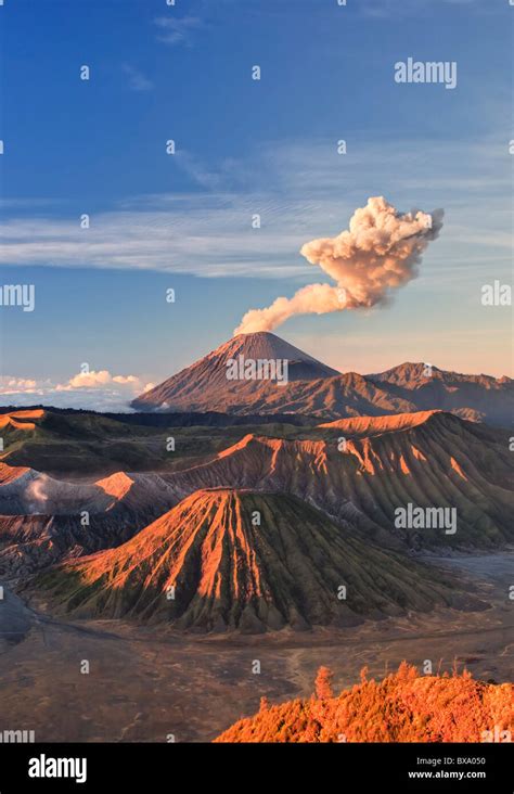 Sunrise Over Gunung Bromo Crater From The Top Of Mt Penanjakan