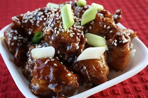 Place chicken in a deep baking dish. Sesame Chicken... The mixture of Honey, Brown Sugar and ...