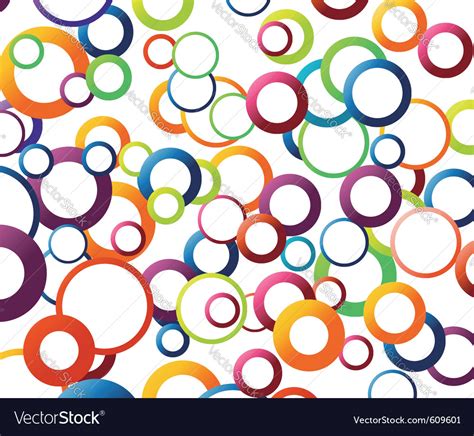 Abstract Background With Rainbow Colored Circles Vector Image