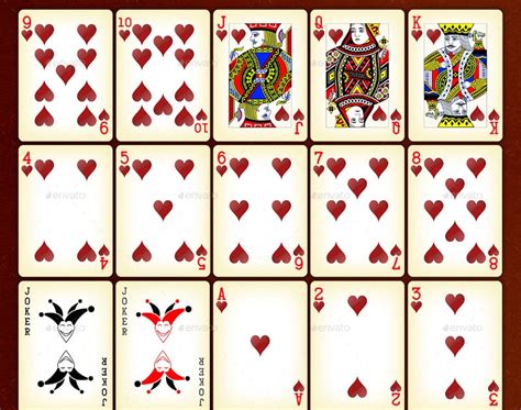 Playing Card Template Free 4 Best Set Of Playing Cards Printable